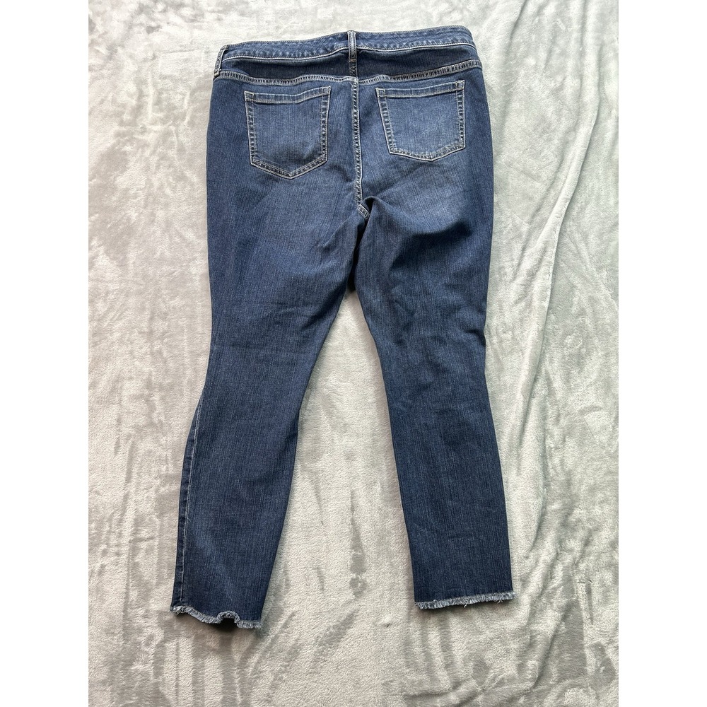 torrid Dark Blue Distressed Boyfriend Jeans - Picture 10 of 11